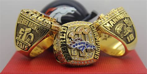 2016 Denver Broncos super bowl Rings 8-14S copper solid back for Manning with wooden box