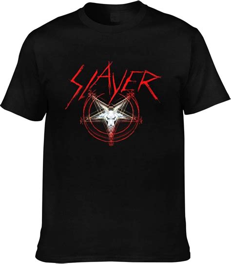 Amazon.com: Slayer Band Fashion Trend Mens Cotton Short Sleeve Black X ...