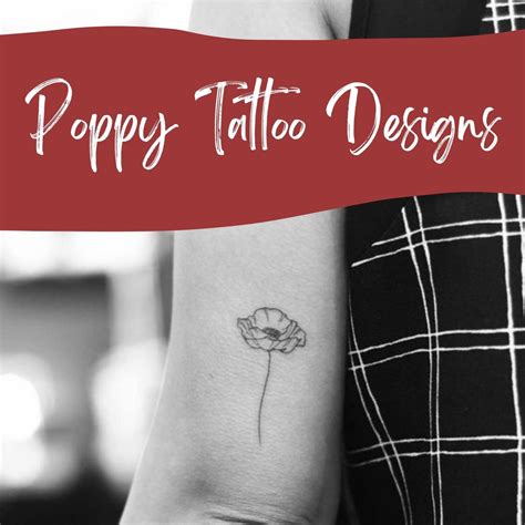 25 Pretty Poppy Tattoo Designs + Ideas - Tattoo Glee