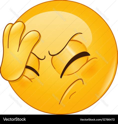 Face palm emoticon Royalty Free Vector Image - VectorStock