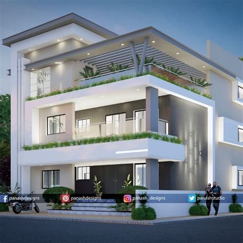 Three Storey House | Modern House Design | 3D Elevation