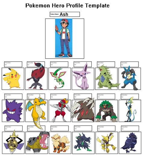 What Ash's Journeys Team Should've Been by Fakemon1290 on DeviantArt