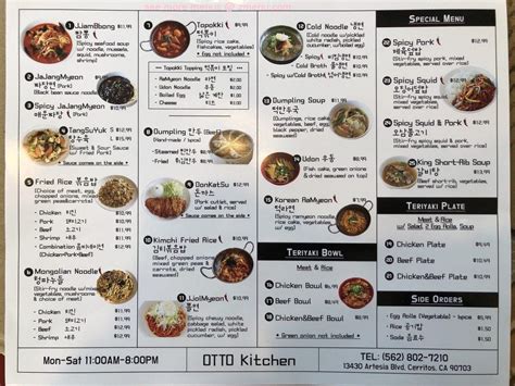 Online Menu of OTTO Kitchen Restaurant, Cerritos, California, 90703 - Zmenu