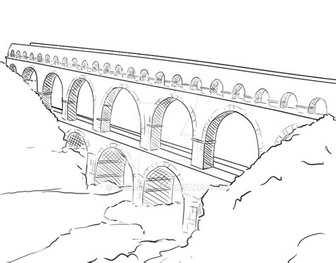 Ancient Roman Aqueducts Drawings