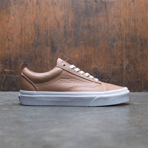 Vans Women Old Skool - Tawny Leather brown true white