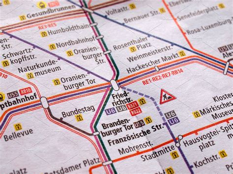 Detail of Berlin subway map | High-Quality Stock Photos ~ Creative Market