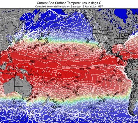 Pacific-Ocean Sea Temperature Map