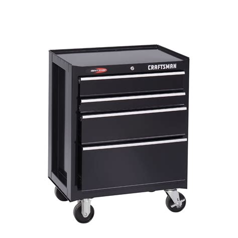 Craftsman 26-1/2" 4-Drawer Quiet Glide™ Roll-Away Tool Chest - Black ...