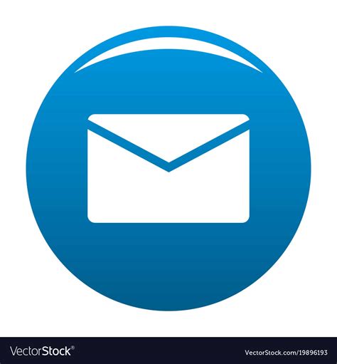 Mail icon blue Royalty Free Vector Image - VectorStock