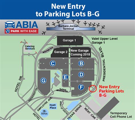 New Entry to Parking lots B-G Open | AustinTexas.gov