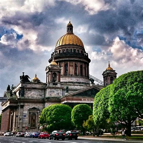 Golden Dome of Saint Isaac 's Cathedral, built in Byzantine Style in 1858. The WorkOfArt by ...