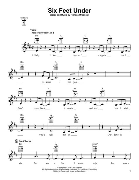 Billie Eilish - Six Feet Under sheet music