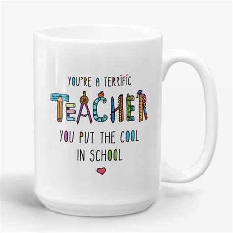 You're A Terrific Teacher - Funny Mug, Teacher's Day, Appreciation Gift ...