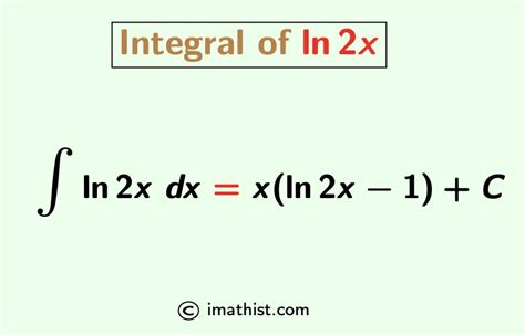 Integral of ln2x | How to Integrate of ln2x - iMath