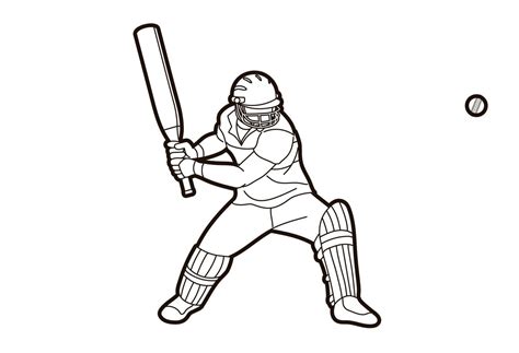 Cricket Player Action Cartoon Sport 9725233 Vector Art at Vecteezy