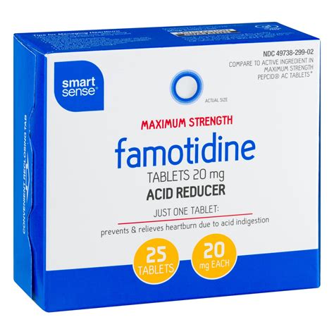 Smart Sense Famotidine Acid Reducer Maximum Strength Tablets - 25 CT