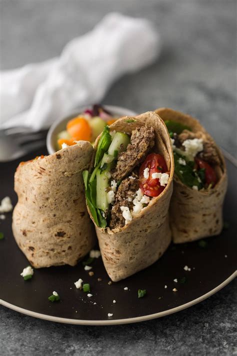 Mediterranean Wrap with Lentil Bites | @naturallyella | Recipes, Food, Mediterranean diet recipes