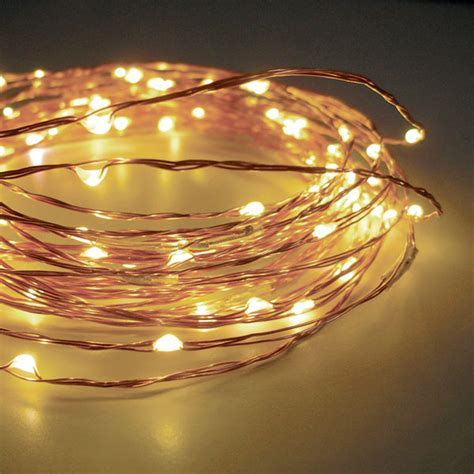 120 Warm White LED String Lights Flexible Wire-Electric 20 Feet - Buy Now