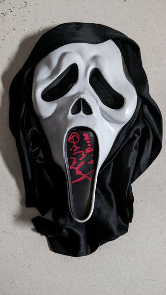 Joseph WHIPP Signed SCREAM GHOSTFACE MASK Sheriff Burke Horror Autogra ...