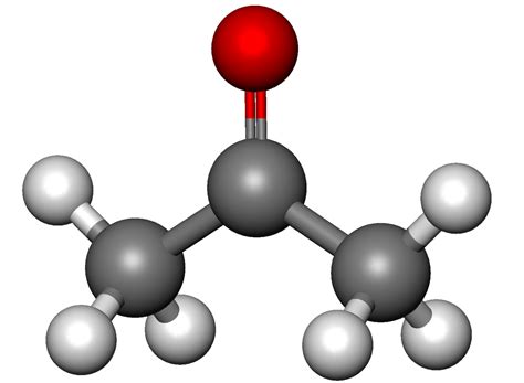 L'angolo della Geologia: Chimica - Modello 3D - Acetone (C3H6O)