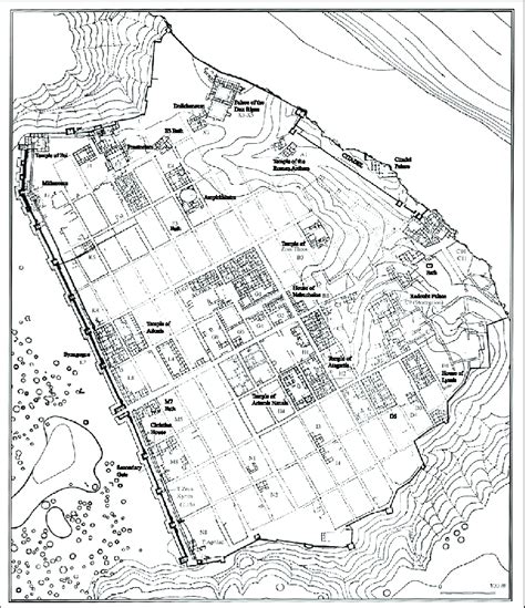 Site plan of Dura-Europos showing extent of excavation and naming major ...