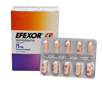 Effexor XR venlafaxine 75 mg 20 Caps Mexican online pharmacy - Mexico pharmacy drugs