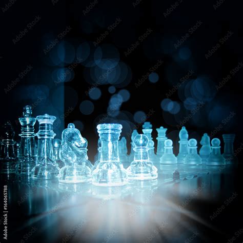 glass chess board and light reflection Stock Photo | Adobe Stock