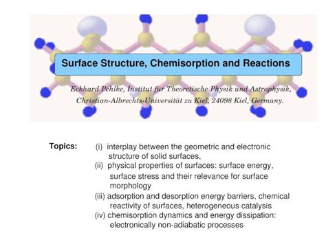 (PDF) Surface Structure, Chemisorption and Reactions … · Surface ...