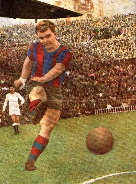 Laszlo Kubala of Barcelona in 1952. | Fc barcelona, Barcelona, Football