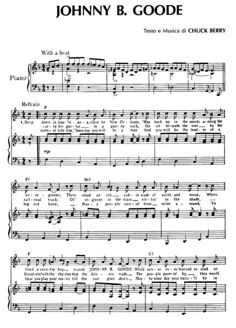 JOHNNY B GOODE Piano Sheet music | Easy Sheet Music