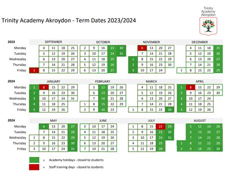 Term Dates - Trinity Academy Akroydon