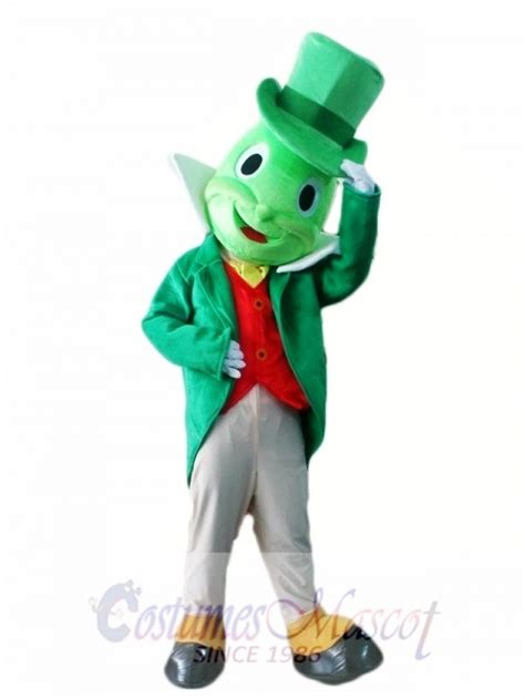 Green Jiminy Cricket Mascot Costumes Insect