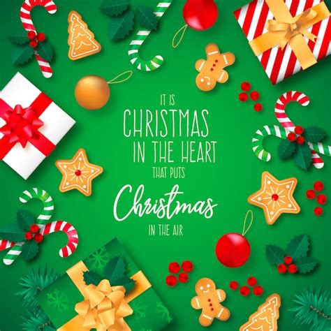 Free Vector | Christmas Background with Presents and Quote