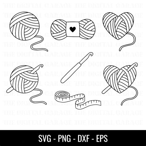 Crochet Svg, Crochet Bundle Svg, Heart Crochet, Hook Svg, Yarn Svg, Thread Svg, Craftroom Sign ...