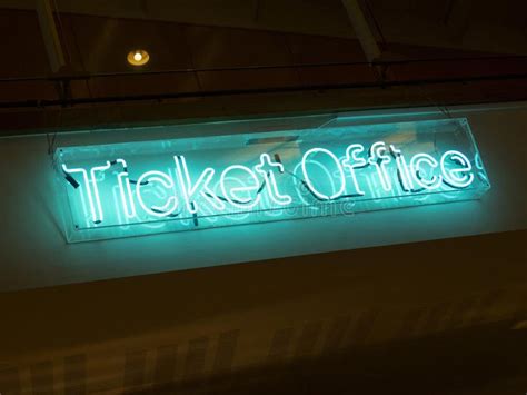 Neon Sign Ticket Office