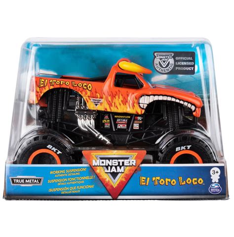 Monster Jam, Official El Toro Loco Monster Truck, Die-Cast Vehicle, 1: ...