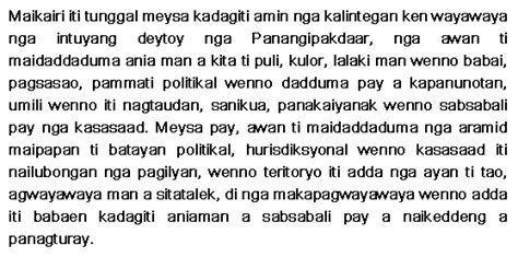 Ilocano Language Sample | Language Museum