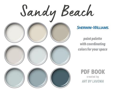 Sherwin Williams Beach House Paint Color Palette, Calm Coastal ...