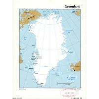 Detailed political map of Greenland with relief | Greenland | North America | Mapsland | Maps of ...