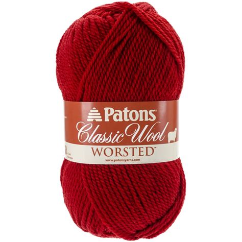 Patons Classic Wool Yarn-Bright Red - Walmart.com - Walmart.com