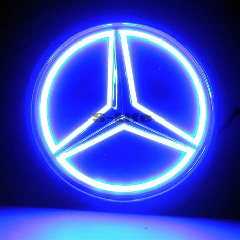 5D LED Car Tail Logo Blue Light Badge Emblem Light For Mercedes-Benz S350 S300L | eBay