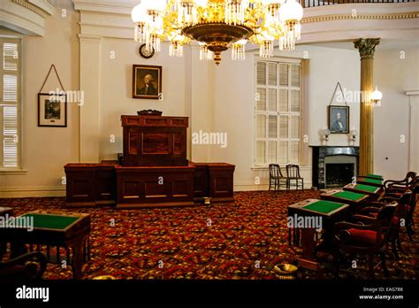 The old House Chamber inside the Alabama State Capitol building in ...