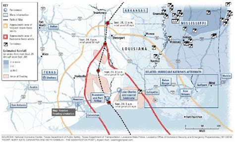 Hurricane Rita’s Impact landfall path (Source: Washingtonpost.com ...