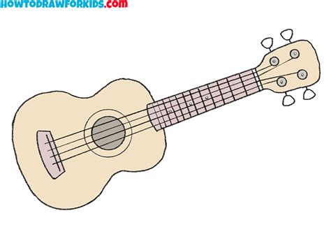 How to Draw a Ukulele - Easy Drawing Tutorial For Kids