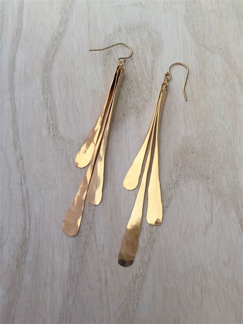 Three Kings Earrings, Long Gold Earrings, Statement Earrings, Egyptian ...