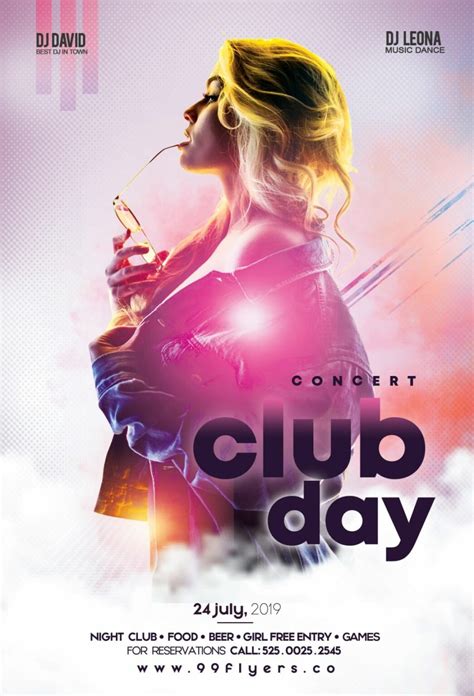 Free Template Psd Flyer Web All Night Club Party Flyer Psd Template Free. - Printable Templates Free