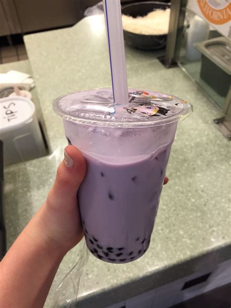 Taro bubble tea is life. | Taro bubble tea, Bubble tea, Bubbles