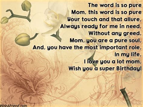 Mom Birthday Poems - Page 2