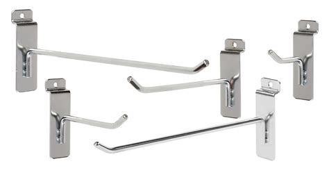 Slatwall Hook Bundle - 25 chrome hooks (2",4",6",8",10") - Walmart.com