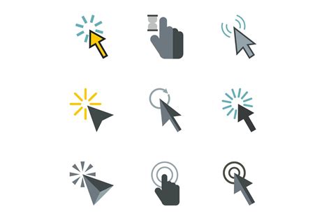 Cursor Icons Set, Flat Style Graphic by ylivdesign · Creative Fabrica